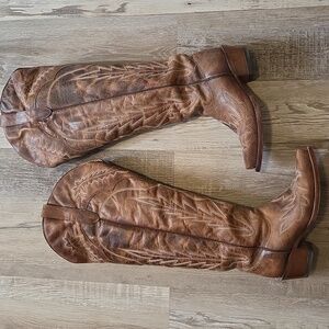 Rock'Em Maggie Xl Wide Calf Knee High Snip Toe Cowgirl Boots